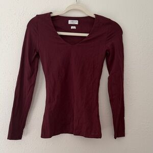 Cotton On Deep Red Long Sleeve Top